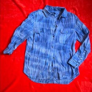 Madewell Blue Casual Button Down Shirt